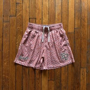 Inaka Power Mesh Athletic Shorts Unisex‎ Small All Over Print Orange Creamscicle